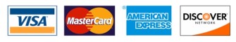 Image of Accepted Credit Cards: Visa, MasterCard, American Express, Discover