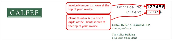 Calfee Invoice Sample