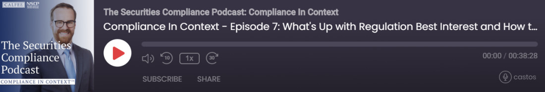 Securities Compliance Podcast Episode 7