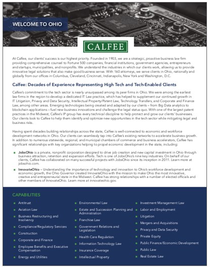 Calfee Serves Ohio Businesses